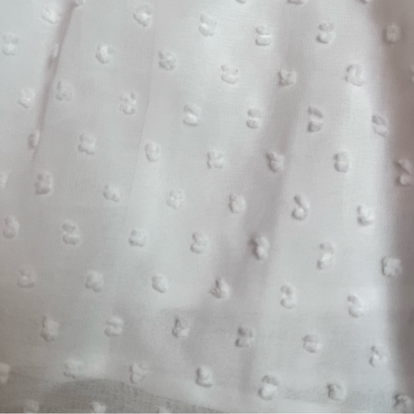 Do+Be lace panel Swiss dot v-neck blouse - Picture 10 of 11